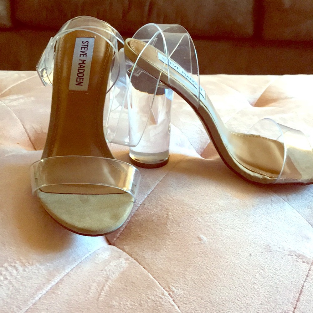 Steve Madden clear heels